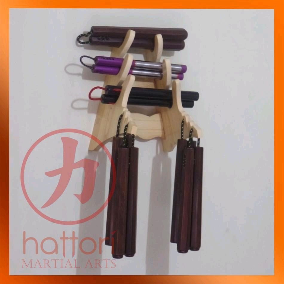 Rak Senjata Kayu untuk Bokken, Jo, Nunchaku, Tonfa dll - Gambar 6