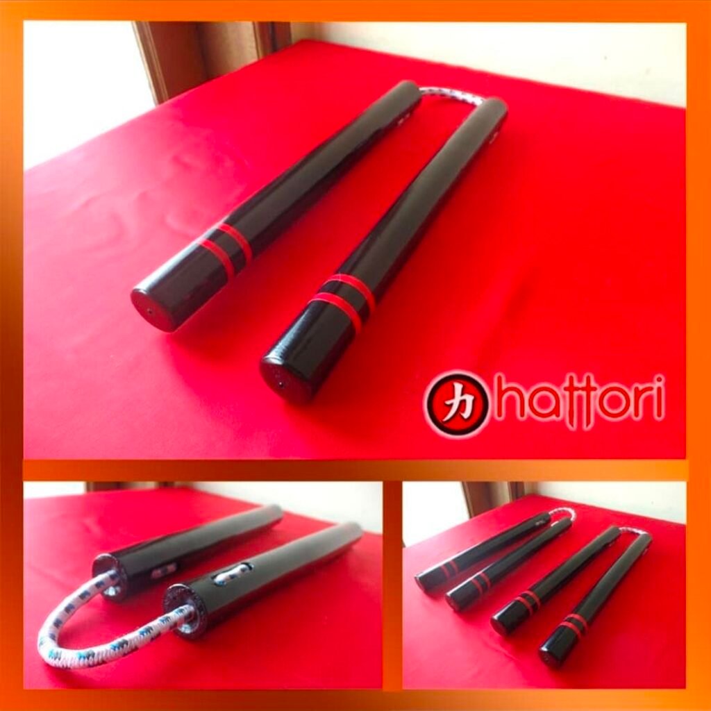 Nunchaku Rotan Black Stripe
